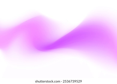 Gradient light purple blur wave form, iridescent smooth holographic brush stroke isolated motion element, transparent background. Dream glow abstract dynamic watercolor shape.