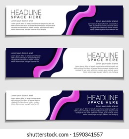 Gradient Light Purple Wavy, Wave, Liquid, Fluid Modern Abstract Web Banner for Header,  Advertising, Publication. Design Vector Template, Mockup.
