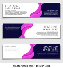 Gradient Light Purple Wavy, Wave, Liquid, Fluid Modern Abstract Web Banner for Header,  Advertising, Publication. Design Vector Template, Mockup.
