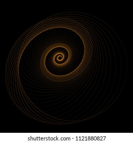 Gradient line art of basic shapes like circle.