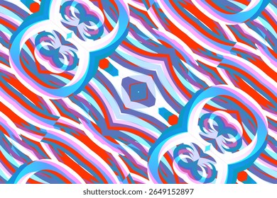 gradient line art pattern of indonesian culture traditional tenun batik ethnic dayak ornament	