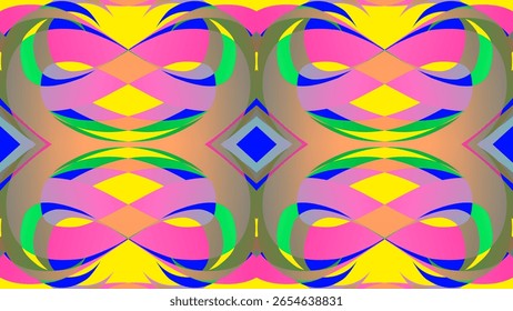 gradient line art pattern of indonesian culture traditional tenun batik ethnic dayak ornament	