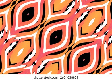 gradient line art pattern of indonesian culture traditional tenun batik ethnic dayak ornament	
