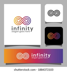diseño de imagen de línea degradada estilo de diseño de bucle infinito