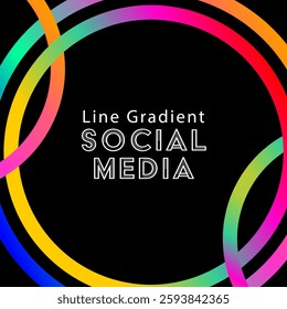 Gradient Line Background Template. Colorful Modern Style Design in the Circle