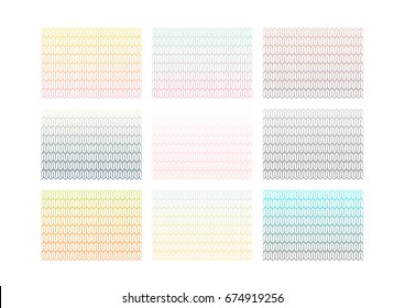 Gradient line background vector set