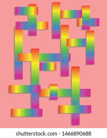 Gradient line colorful background illustration.