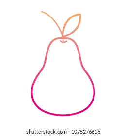 gradient line delicious pear fruit organic vitamin
