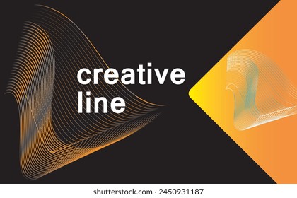 Diseño de línea degradada con una combinación de líneas claras y suaves
