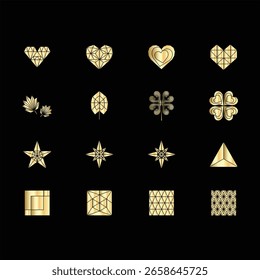 Gradient Line and Fill Icons in Elegant Style


