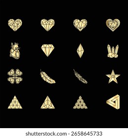Gradient Line and Fill Icons in Elegant Style

