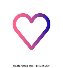 Gradient line icon. Love. Outline vector
