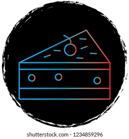 gradient line icon on black circle.perfect for websites,apps and other projects 