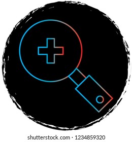 gradient line icon on black circle.perfect for websites,apps and other projects 