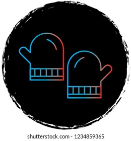 gradient line icon on black circle.perfect for websites,apps and other projects 