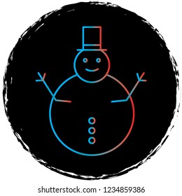 gradient line icon on black circle.perfect for websites,apps and other projects 