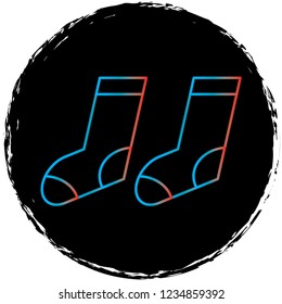 gradient line icon on black circle.perfect for websites,apps and other projects 