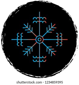 gradient line icon on black circle.perfect for websites,apps and other projects 