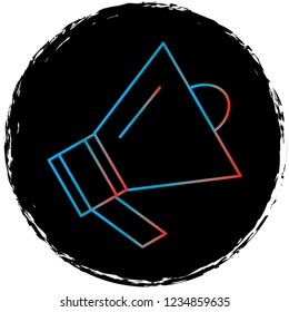 gradient line icon on black circle.perfect for websites,apps and other projects 