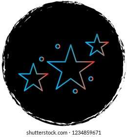 gradient line icon on black circle.perfect for websites,apps and other projects 