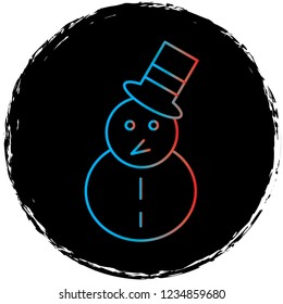 gradient line icon on black circle.perfect for websites,apps and other projects 