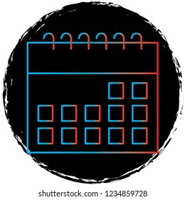 gradient line icon on black circle.perfect for websites,apps and other projects 