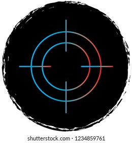 gradient line icon on black circle.perfect for websites,apps and other projects 