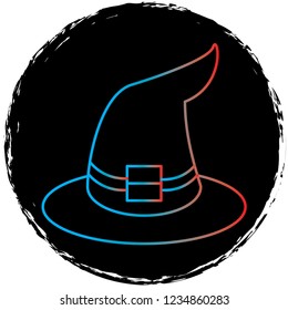 gradient line icon on black circle.perfect for websites,apps and other projects 