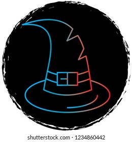 gradient line icon on black circle.perfect for websites,apps and other projects 