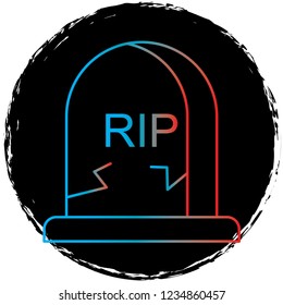 gradient line icon on black circle.perfect for websites,apps and other projects 
