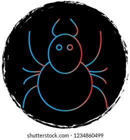 gradient line icon on black circle.perfect for websites,apps and other projects 