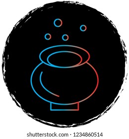 gradient line icon on black circle.perfect for websites,apps and other projects 