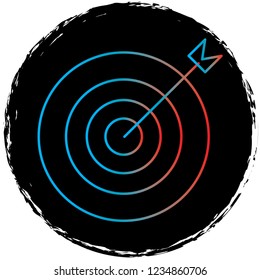 gradient line icon on black circle.perfect for websites,apps and other projects 
