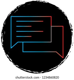 gradient line icon on black circle.perfect for websites,apps and other projects 