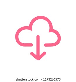 Gradient line icon. Outline vector. Cloud