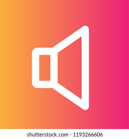 Gradient line icon. Outline vector. Audio.