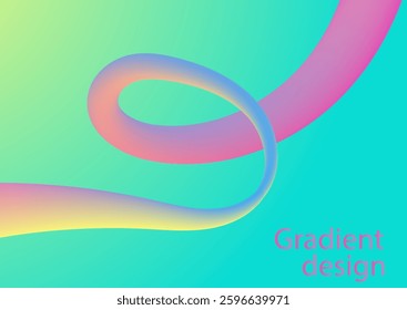 The gradient line. Liquid art of colorful shapes.   Modern colorful design of graceful shapes. Dynamic color flow. A design element