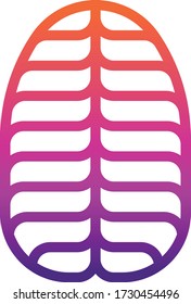 gradient line nail logo mark