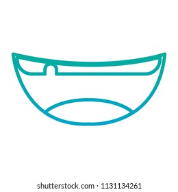 gradient line nice mouth style with tongue and without tooth