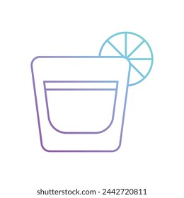 Gradient Line Pisco Sour vector icon