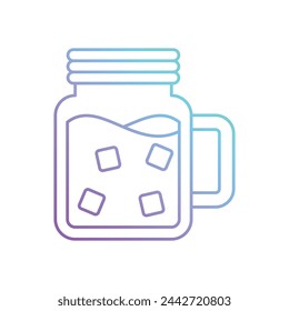 Gradient Line Smoothie vector icon