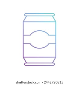 Gradient Line Soda Can vector icon