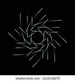 Gradient Line Stripes on Black Background Editable