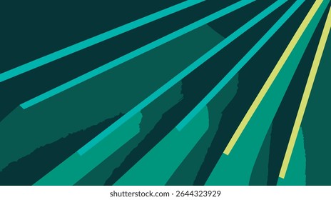 Gradient lines ascend dark abstract background creating colorful digital artwork