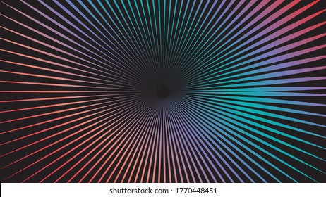 gradient Lines in Circle Form .  Vector Illustration . Abstract Geometric ,Striped colorful background