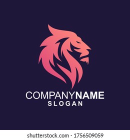 GRADIENT LION LOGO IDEAS FOR GENERAL COMPANY