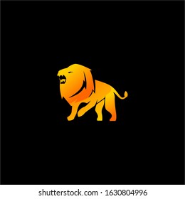 Gradient Lion Logo Vector Stock Image
