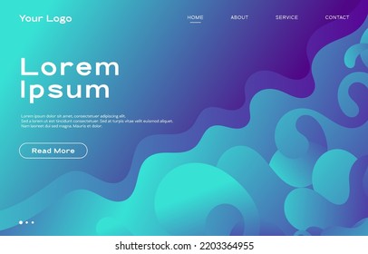Gradient liquid abstract background, design wallpaper for landing page, poster, banner, cover, flyer, presentation, advertisement