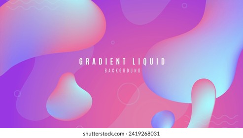 Gradient liquid abstract background vector design in eps 10