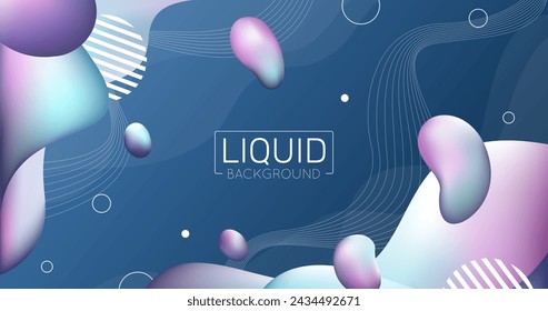 Gradient liquid abstract background vector design in eps 10